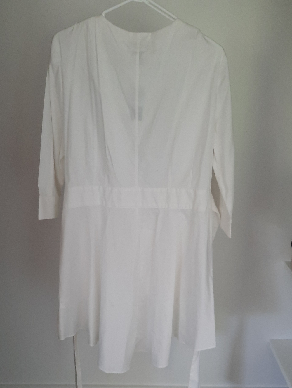Love & Legend NWT 1X White Draped Tie-Front Tunic Shirt - Picture 5 of 9